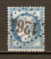 1873 - Cérès 25c.bleu (type II) - GC1264 Cysoing (57) - YT 60B (cote +50€) - 1871-1875 Cérès