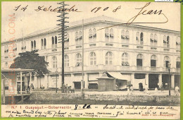 Af2363 - ECUADOR - Vintage Postcard - Guayaquil - Gobernacion - 1908 - Equateur