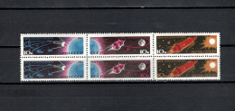 USSR Russia 1963 Space, Cosmonauts Day Block Of 6 MNH - Russia & USSR