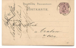 CARTE POSTALE 1885 AVEC CACHET DE STOLP POM - Cartoline