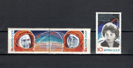 USSR Russia 1963 Space, Vostok 5 And 6, Bykowskij, Tereshkova Set Of 3  MNH - Russia & USSR