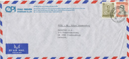 Thailand Air Mail Cover Sent To Denmark Bangkok - Thaïlande