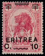 ITALY ITALIA ERITREA 1922 10 C. (Sass. 56) NUOVO INTEGRO OFFERTA! - Erythrée