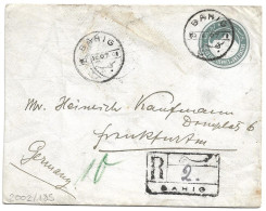 (C04) - REGISTRED 1P. STATIONNERY COVER BAHIG=>GERMANY 1907 ON BACK "FOUILLES DE KARM AROM (?) POSTE BAHIG (MARION) MARK - 1866-1914 Khedivato Di Egitto