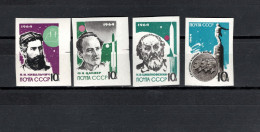 USSR Russia 1964 Space, Rocket Technology, Ziolkowskij, Zander Set Of 4 Imperf. MNH - Rusia & URSS