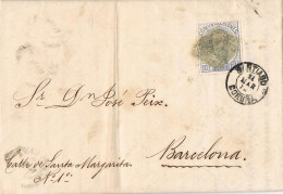 54860. Carta Entera SANTIAGO COMPOSTELA (Coruña) 1873. Sello Amadeo - Brieven En Documenten