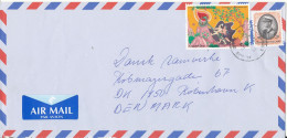 Thailand Air Mail Cover Sent To Denmark Topic Stamps - Thaïlande