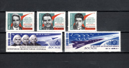 USSR Russia 1964 Space, Voshod 1, Set Of 5 MNH - Rusland En USSR