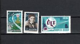 USSR Russia 1964/1965 Space, New Year, Struve, ITU Centenary 3 Stamps MNH - UdSSR