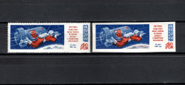 USSR Russia 1965 Space, Voshod 2 Stamp Perf. And Imperf. MNH - Rusia & URSS