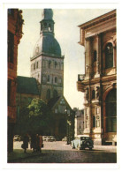 View To 17th Of June Square Riga Latvia 1955 Unused Postcard. Publisher Latvijas Valsts Izdevniecība Rīga - Lettland