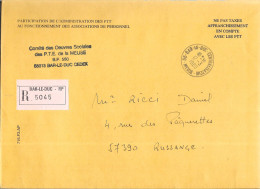 M129 - LETTRE RECOMMANDEE DE BAR LE DUC CENTRALISATEUR DU 17/03/89 - Civil Frank Covers