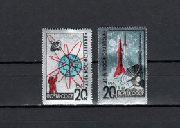USSR Russia 1965 Space, Cosmonautic Day Set Of 2 Stamps On Aluminum Foil MNH - Russia & USSR