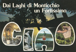 AD2 Dai Laghi Di Monticchio In Vulture (Potenza) Un Fortissimo Ciao - Panorama Vedute Multipla / Viaggiata 1989 - Otros & Sin Clasificación