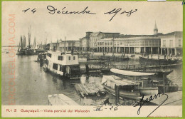 Af2379 - ECUADOR - Vintage Postcard -  Guayaquil - 1908 - Equateur