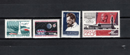 USSR Russia 1965 Space, Technology, Pawel Sternberg, Sovjet Mail Service 4 Stamps MNH - Russia & USSR