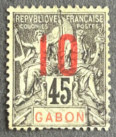 FRAGA0073U1 - Mythology - Surcharged 10 C Over 45 C Used Stamp - Gabon - 1912 - Oblitérés