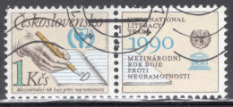 Czechoslovakia 1990 Single Stamp For  International Literacy Year In Fine Used - Gebraucht