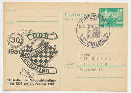 Postal Stationery / Postmark Germany / DDR 1981 Chess - Unclassified