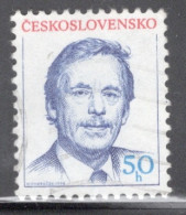 Czechoslovakia 1990 Single Stamp For President Vaclav Havel In Fine Used - Gebruikt