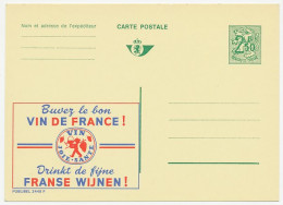 Publibel - Postal Stationery Belgium 1970 Wine - Vini E Alcolici