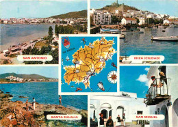 Espagne - Espana - Islas Baleares - Ibiza - Multivues - Carte Géographique - CPM - Voir Scans Recto-Verso - Ibiza