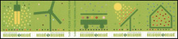 B104/C104**(3911-14 + 3915a) - Timbres Verts/Groene Zegels/Grüne Briefmarken - 1/2 Carnet/1/2 Boekje - BELGIQUE / BELGIË - Electricité