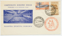 Cover / Postmark Italy 1960 European Championship Bocce Torino 1960 - Sonstige & Ohne Zuordnung