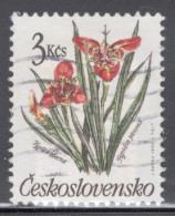 Czechoslovakia 1990 Single Stamp For Flowers In Fine Used - Used Stamps