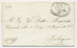 Folded Letter Italy 1847 Commander Of The Civic Guard Of Bologna - Lion  - Altri & Non Classificati