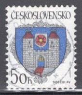 Czechoslovakia 1990 Single Stamp For Arms Of Czech Towns In Fine Used - Gebruikt