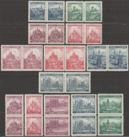 012/ Pof. 28-33,35-38; Pairs - Unused Stamps