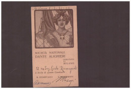 Tessera 1931/1933 - SOCIETA' NAZIONALE "DANTE ALIGHIERI" - MILANO Intestata - Membership Cards