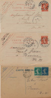 6 Exemplaires Aux Tarifs Variés. - Standard Postcards & Stamped On Demand (before 1995)