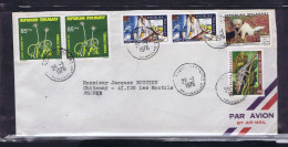 Sp10499 Rep.MALGASY Flora Plants Fleurs (camaleon) Faune Dogs Chien Marbre  Mailed 1976 Les Montils -FR - Chiens