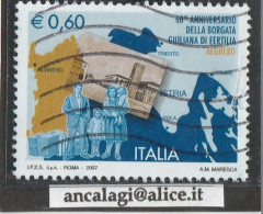 USATI ITALIA 2007 - Ref.1041 "BORGATA GIULIANA FERTILIA" 1 Val.- - 2001-10: Oblitérés