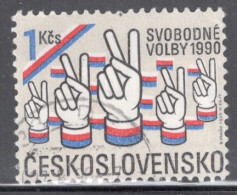 Czechoslovakia 1990 Single Stamp For  Free General Election In Fine Used - Used Stamps