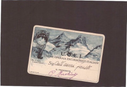 Tessera 1924 - U.O.E.I. UNIONE OPERAIA ESCURSIONISTI ITALIANI - MONTE BELLUNA Intestata - Membership Cards