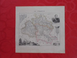 CARTE VUILLEMIN DEPARTEMENT DES BOUCHES DE L'ARIEGE (09) - Cartes Géographiques