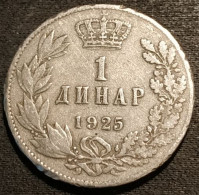 YOUGOSLAVIE - YUGOSLAVIA - 1 DINAR 1925 - KM 5 - ( Royaume Des Serbes, Croates Et Slovènes ) - Yugoslavia