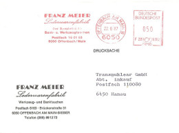 GERMANY. METER SLOGAN. FRANZ MEIER. LEATHER FACTORY. OFFENBACH. 1987 - Macchine Per Obliterare (EMA)