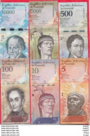 Venezuela 6 Billets En AU-UNC-SPL+ Lot N °8 (10000 Et2000 Bolivares 2016 FORTE COTE Numéros Des Billets Peuvent Changer - Venezuela