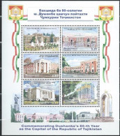 Tajikistan, 2004, Mi 341-346, 80th Anniversary Of Duschanbe, Aini Opera Ballet Theatre Dushanbe, Block 38, MNH - Tajikistan