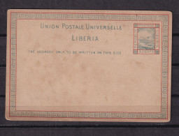 Liberia 1882 1st Postal Stationary Card Mint 16094 - Liberia