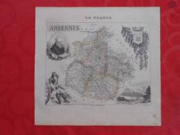 CARTE VUILLEMIN DEPARTEMENT DES BOUCHES DES ARDENNES (08) - Carte Geographique