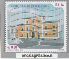 USATI ITALIA 2007 - Ref.1044 "UNUVERSITA' ALI STUDI, BRESCIA" 1 Val.- - 2001-10: Usati