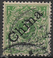 GERMANIA REICH UFFICI IN CINA 1897-1900 FRANCOBOLLI DELLA GERMANIA SOPRASTAMPATO YVERT. 2B USATO VF - Deutsche Post In China