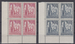 Berlin Mi Nr.106-109 Viererblöcke - Wiederaufbau Der Kaiser-Wilhelm Gedächniskirche Kpl. Satz - Unused Stamps