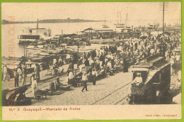 Af2399 - ECUADOR - Vintage Postcard -  Guayaquil - Mercado De Frutas - Equateur