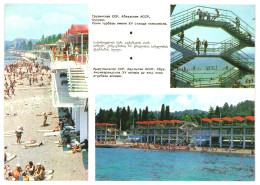 Sukhumi Beach, Abkhazia Soviet Georgia USSR 1980 3Kop Stamped Postal Stationery Card Postcard Unused - 1980-91